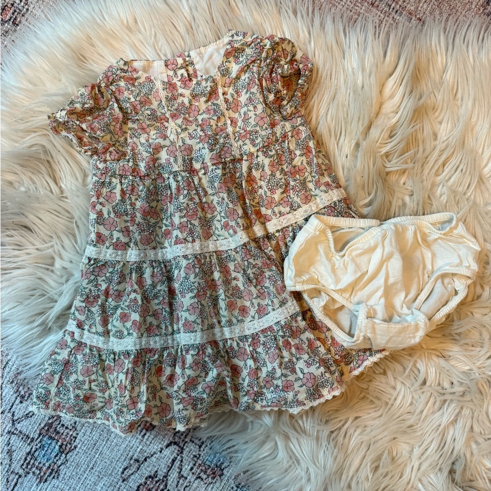 Janie and Jack Floral Baby Outfit